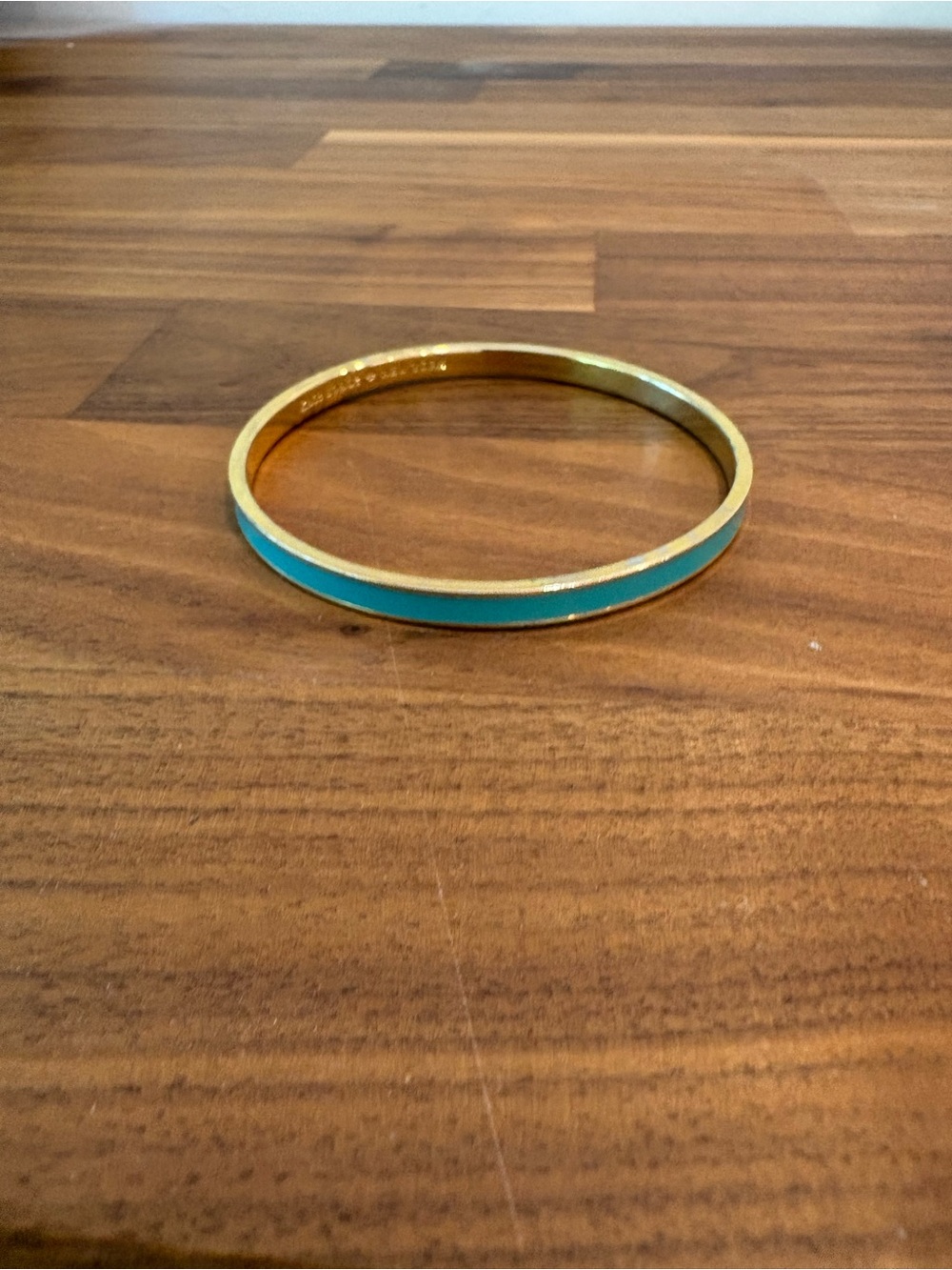 Kate Spade Gold-Tone Turquoise Enamel Bangle Bracelet - Women's Jewelry